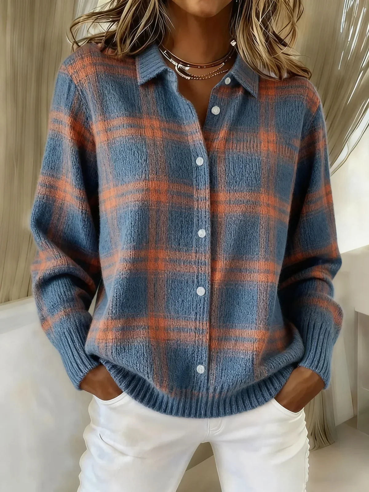 Camille | Checked Cardigan