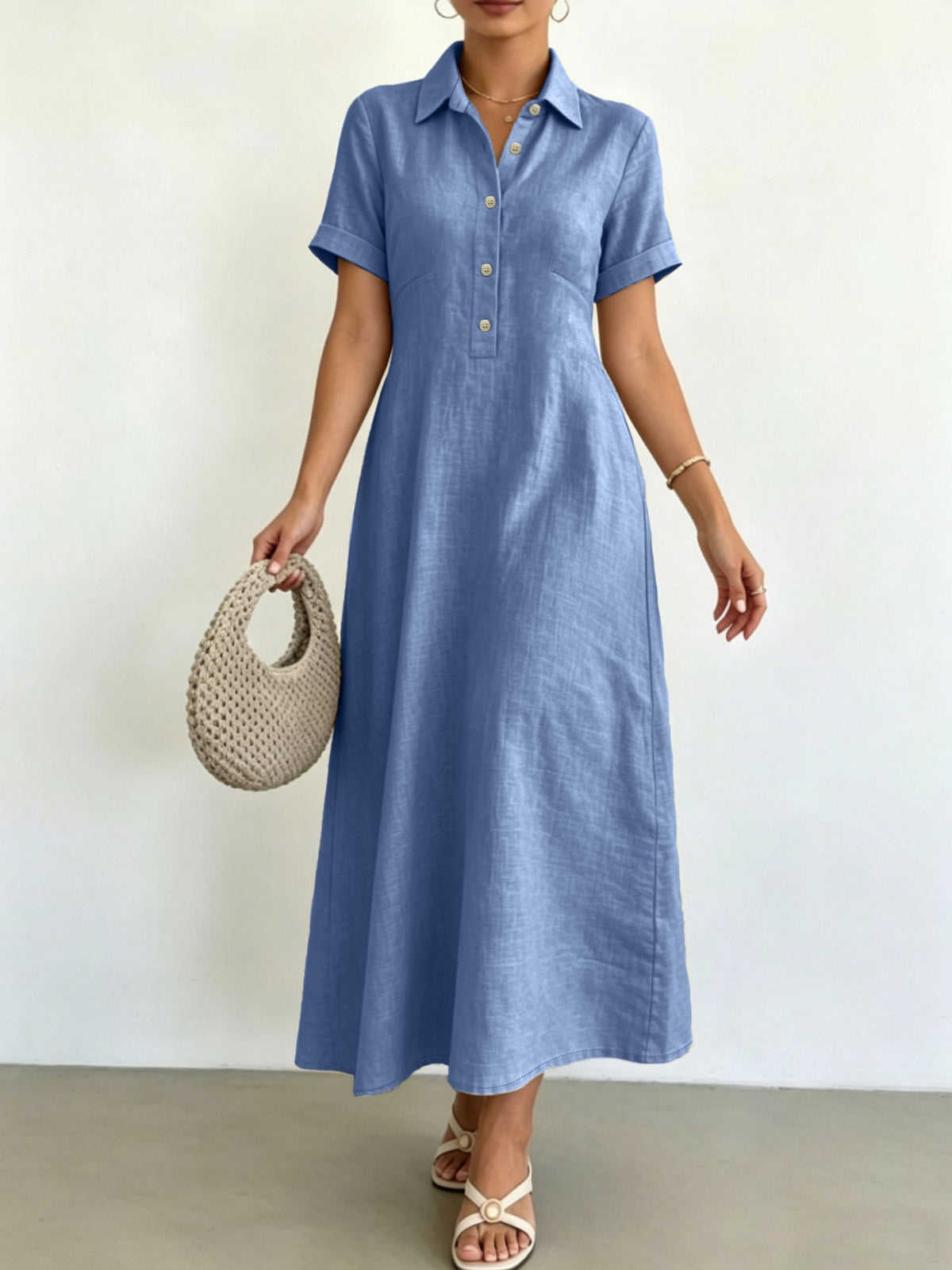 Elena | Collared A-Line Dress