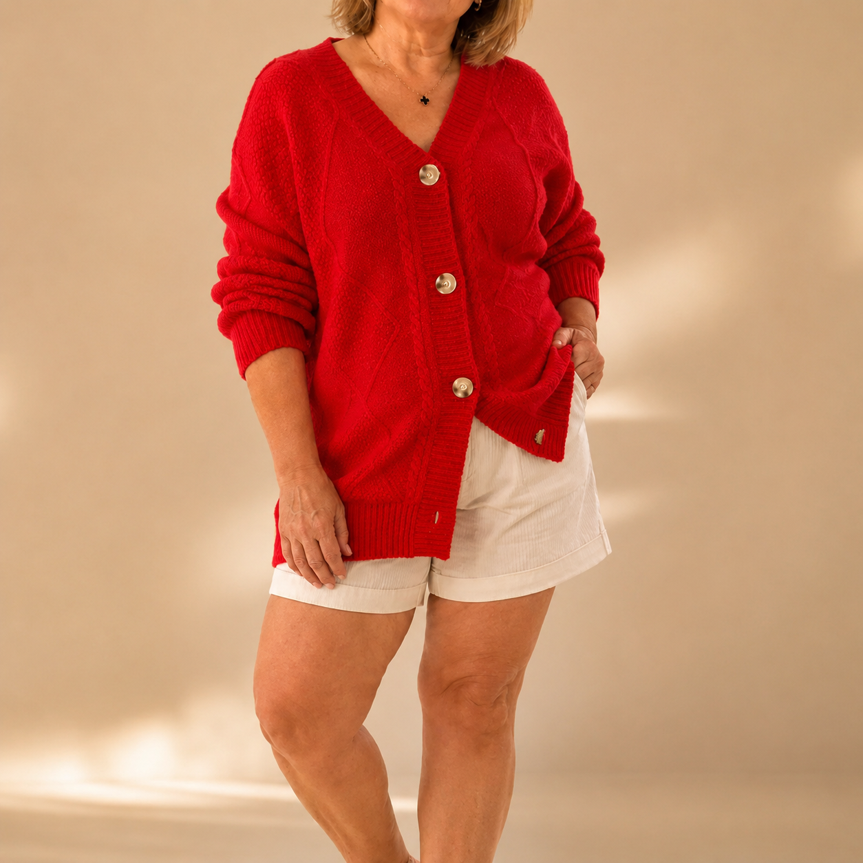 Karin | Soft Knitted Cardigan with Buttons