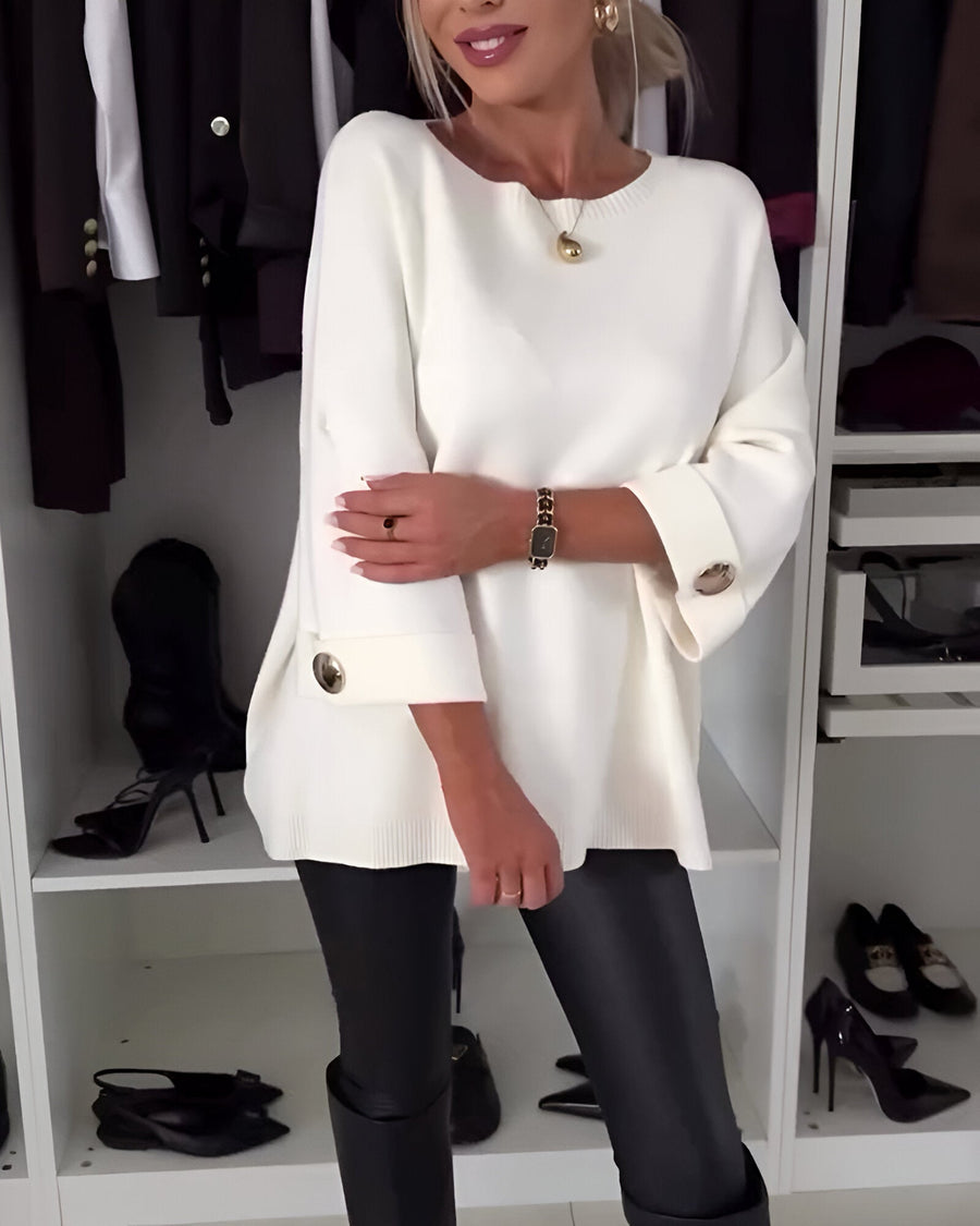 Sieglinde | Round Neck Knitted Jumper for Women