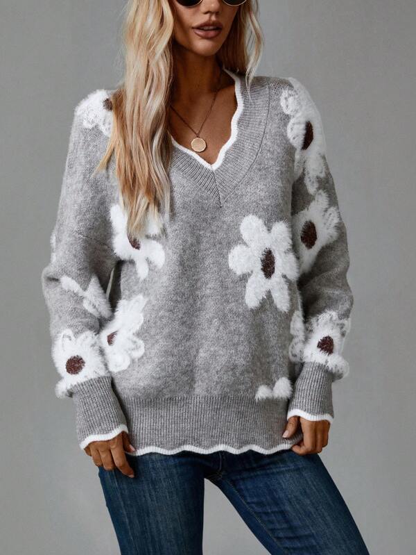 Amaya | Elegant Floral Jumper for Women