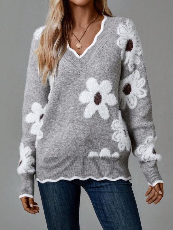 Amaya | Elegant Floral Jumper for Women