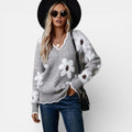 Thea| Elegant V-Neck Floral Jumper for Women