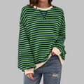 LUKA | Casual Long Sleeve Round Neck Striped Shirt