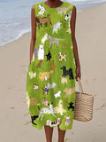 Isabella | Midi Dress Dog Art