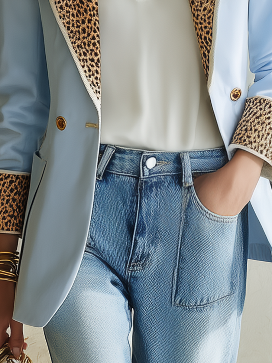 Avenelle | Leopard Print Blazer