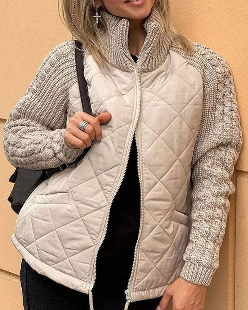 Victoria | Casual Knitted Fleece Jacket
