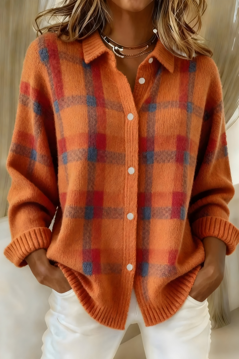 Camille | Checked Cardigan