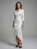 Celestine | Long Sleeve Midi Dress with Front Closure