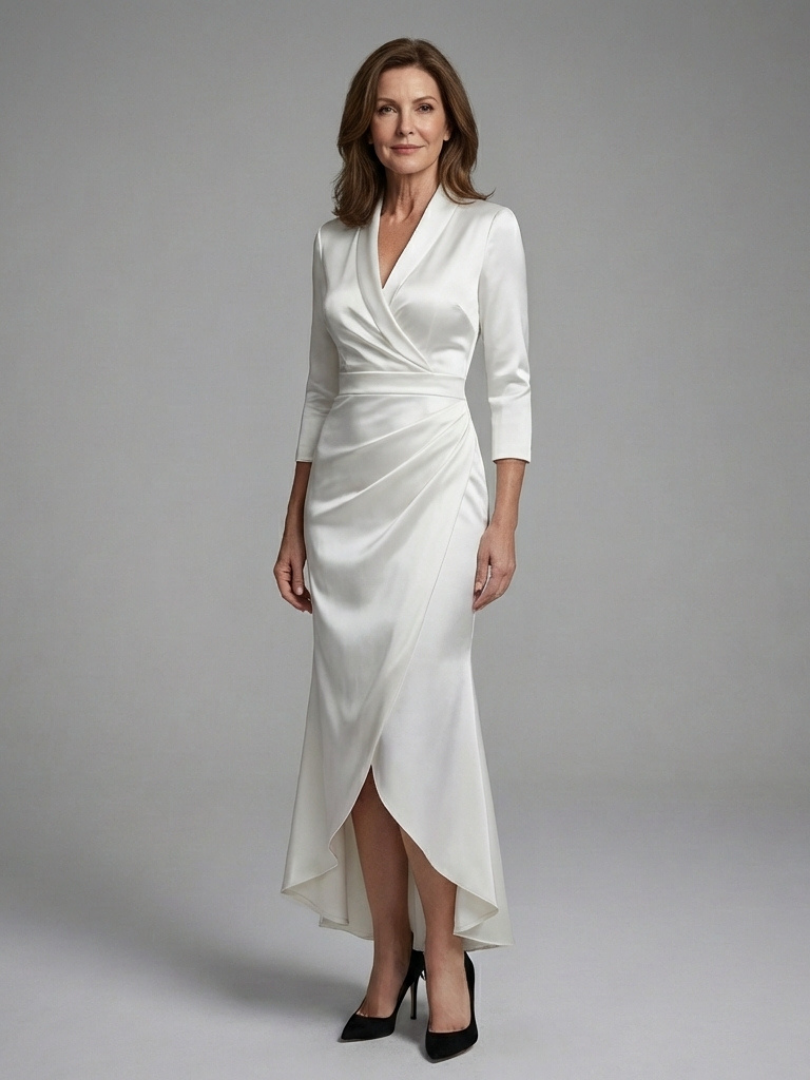 Celestine | Long Sleeve Midi Dress with Front Closure