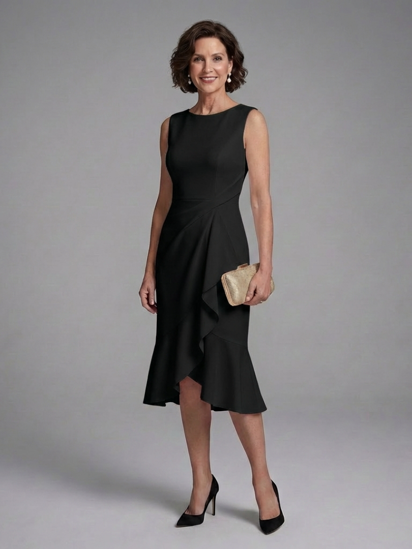 Cosima | Sleeveless Midi Dress with Wrap Detail