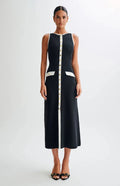 Irène Draped Midi Dress