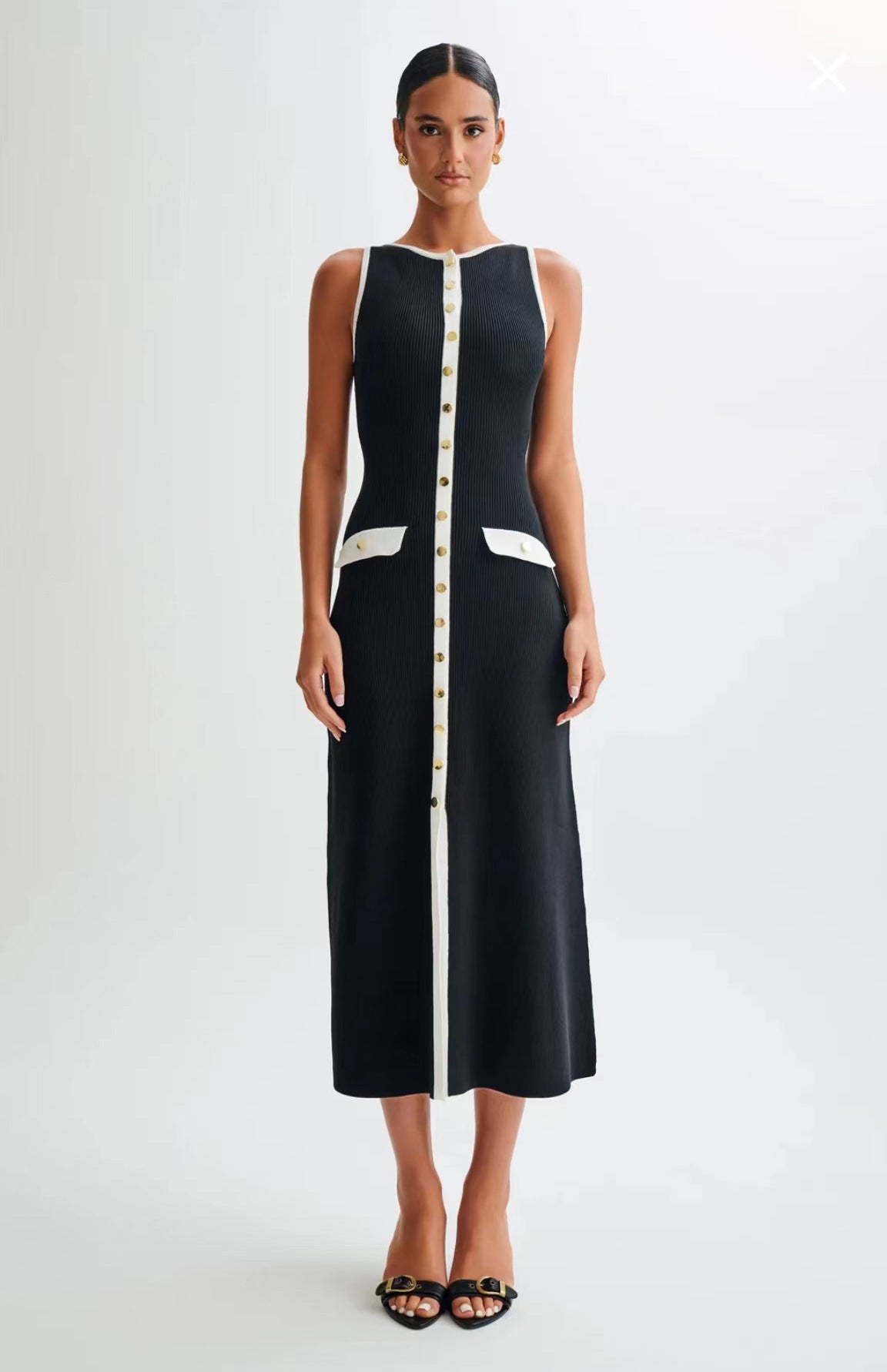 Irène Draped Midi Dress