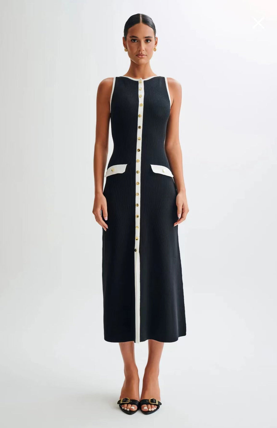 Irène Draped Midi Dress