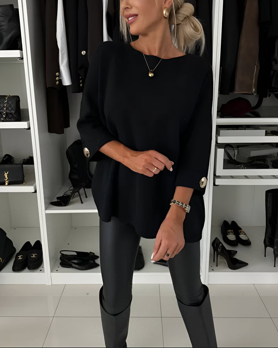Sieglinde | Round Neck Knitted Jumper for Women