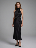 Rivelle | Midi Dress with Halter Neckline
