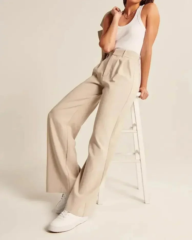 Lucia Straight-Leg Tailored Pants