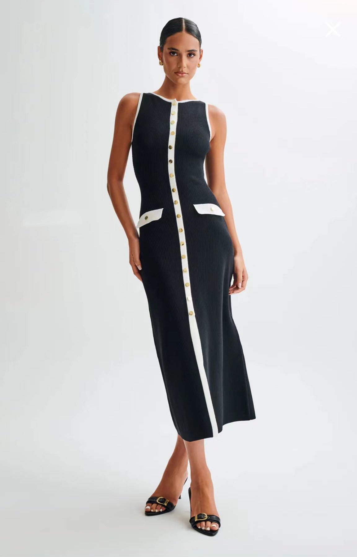 Irène Draped Midi Dress
