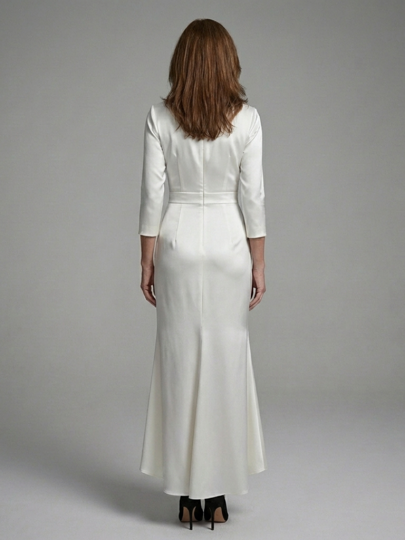 Celestine | Long Sleeve Midi Dress with Front Closure