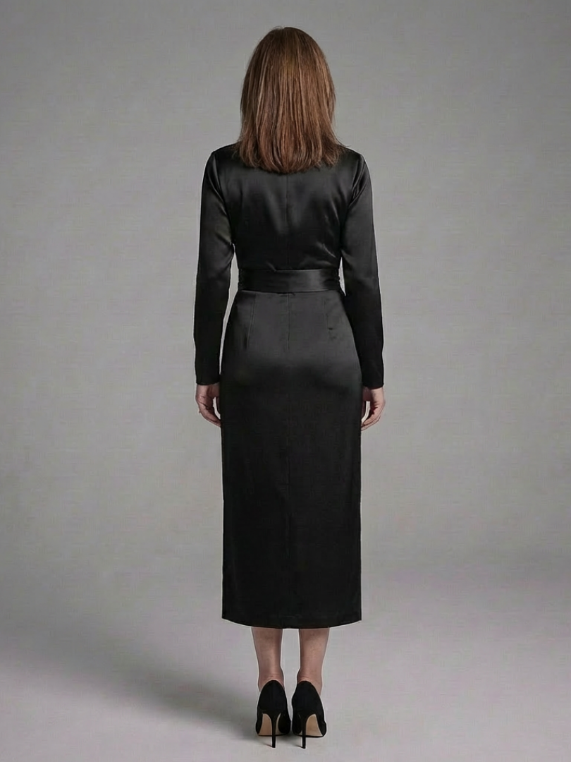 Alouette | Midi Dress with Long Sleeves and Side Closure