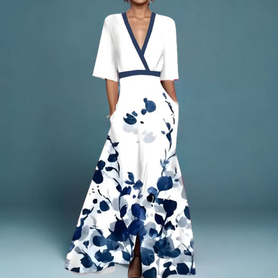Marielle - Elegant Floral Wrap Dress