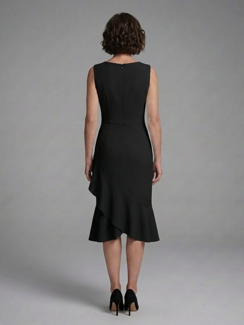 Cosima | Sleeveless Midi Dress with Wrap Detail
