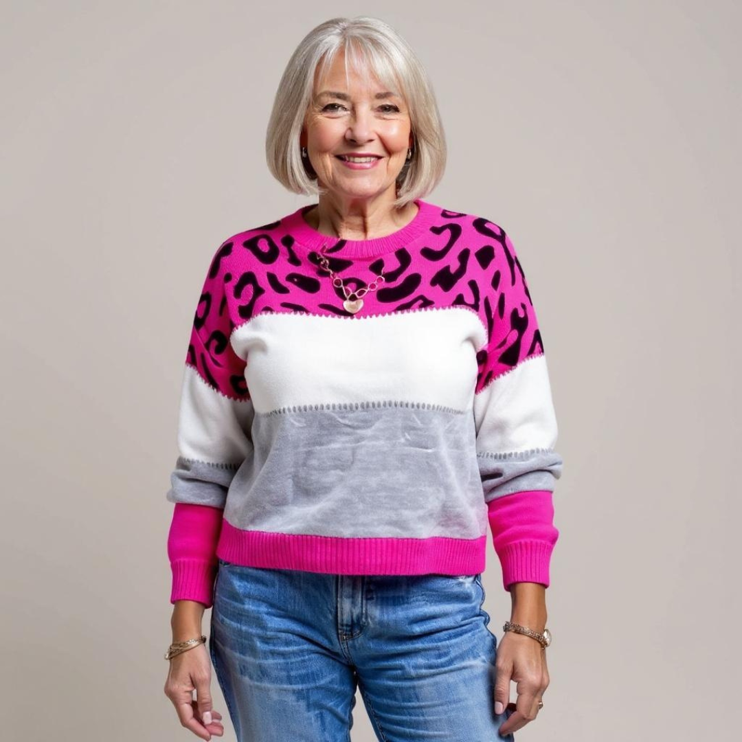 Pascalina Comfortable Leopard Jumper for Women