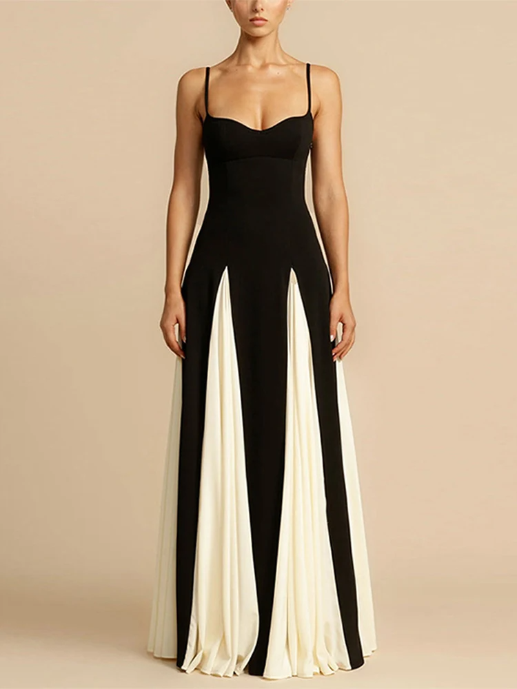 Angélique Contrast Maxi Dress
