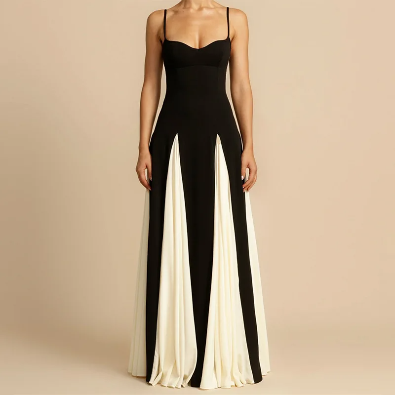 Angélique Contrast Maxi Dress