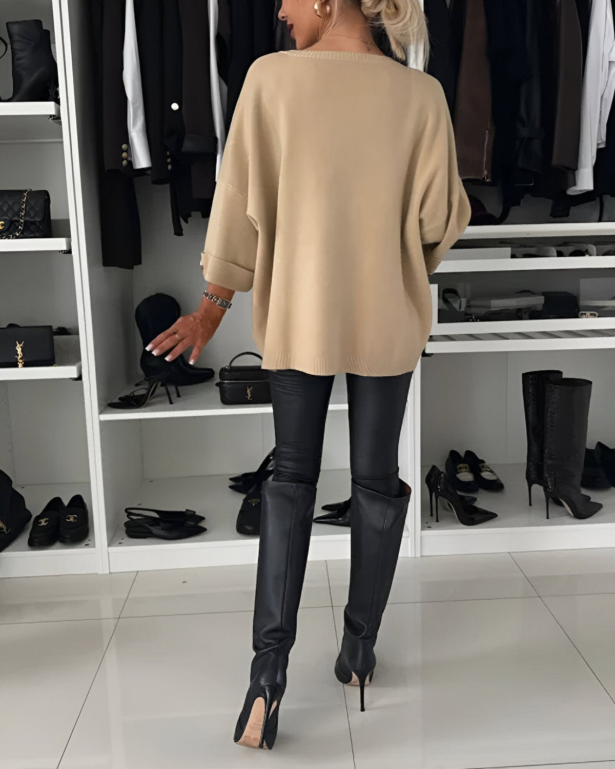 Sieglinde | Round Neck Knitted Jumper for Women
