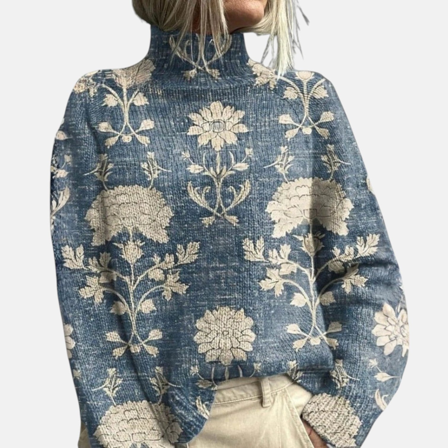 Aimelie Elegant Roll Neck Jumper for Women