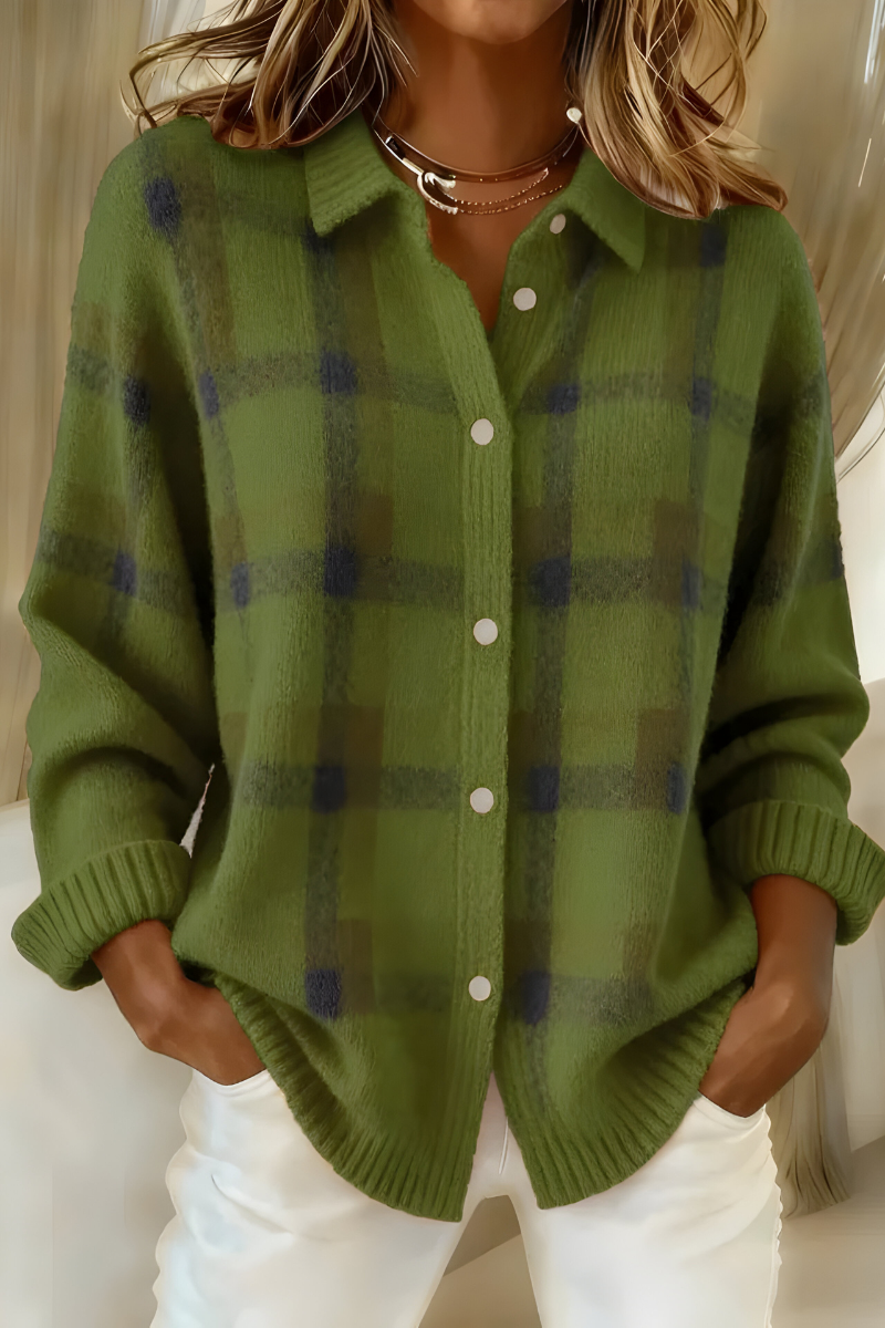 Camille | Checked Cardigan