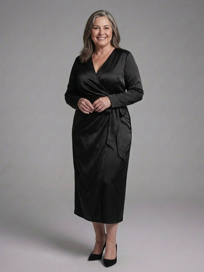 Alouette | Midi Dress with Long Sleeves and Side Closure