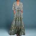 Marielle - Elegant Floral Wrap Dress