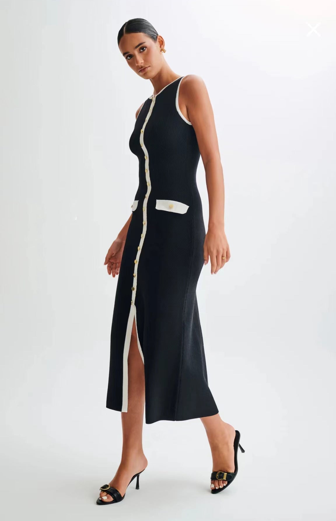 Irène Draped Midi Dress