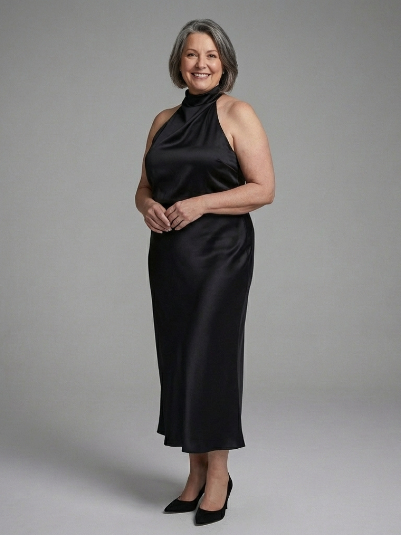 Rivelle | Midi Dress with Halter Neckline