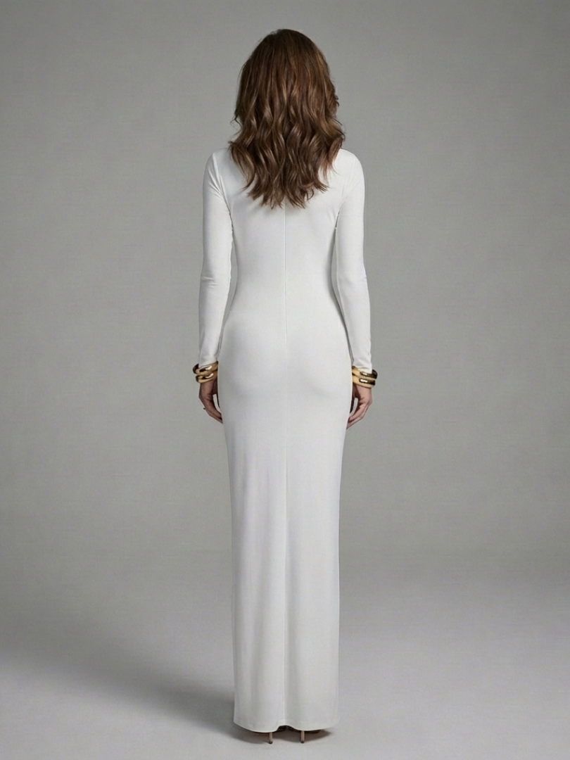 Jessamine | Maxi Dress with High Neck and Long Sleeves