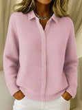 Camille | Textured Knit Button-Up Cardigan