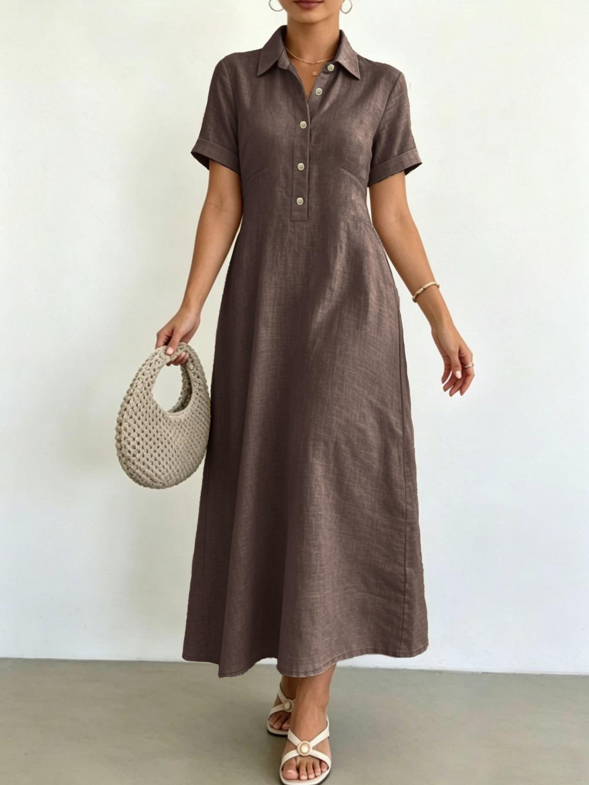 Elena | Collared A-Line Dress