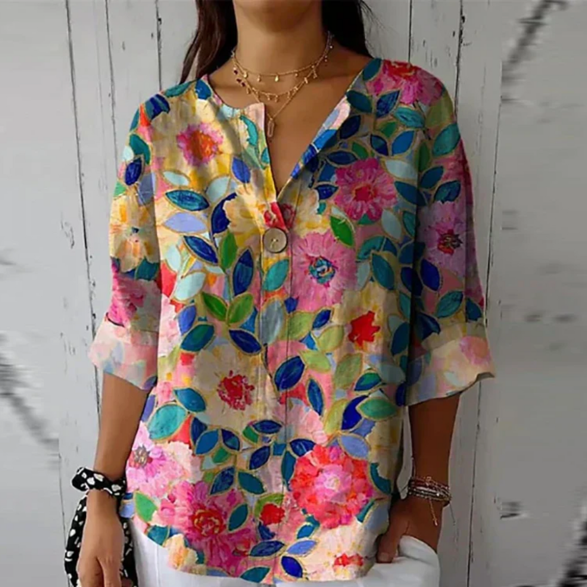 Women's Floral 3/4 Sleeve Blouse