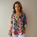 Women's Floral 3/4 Sleeve Blouse