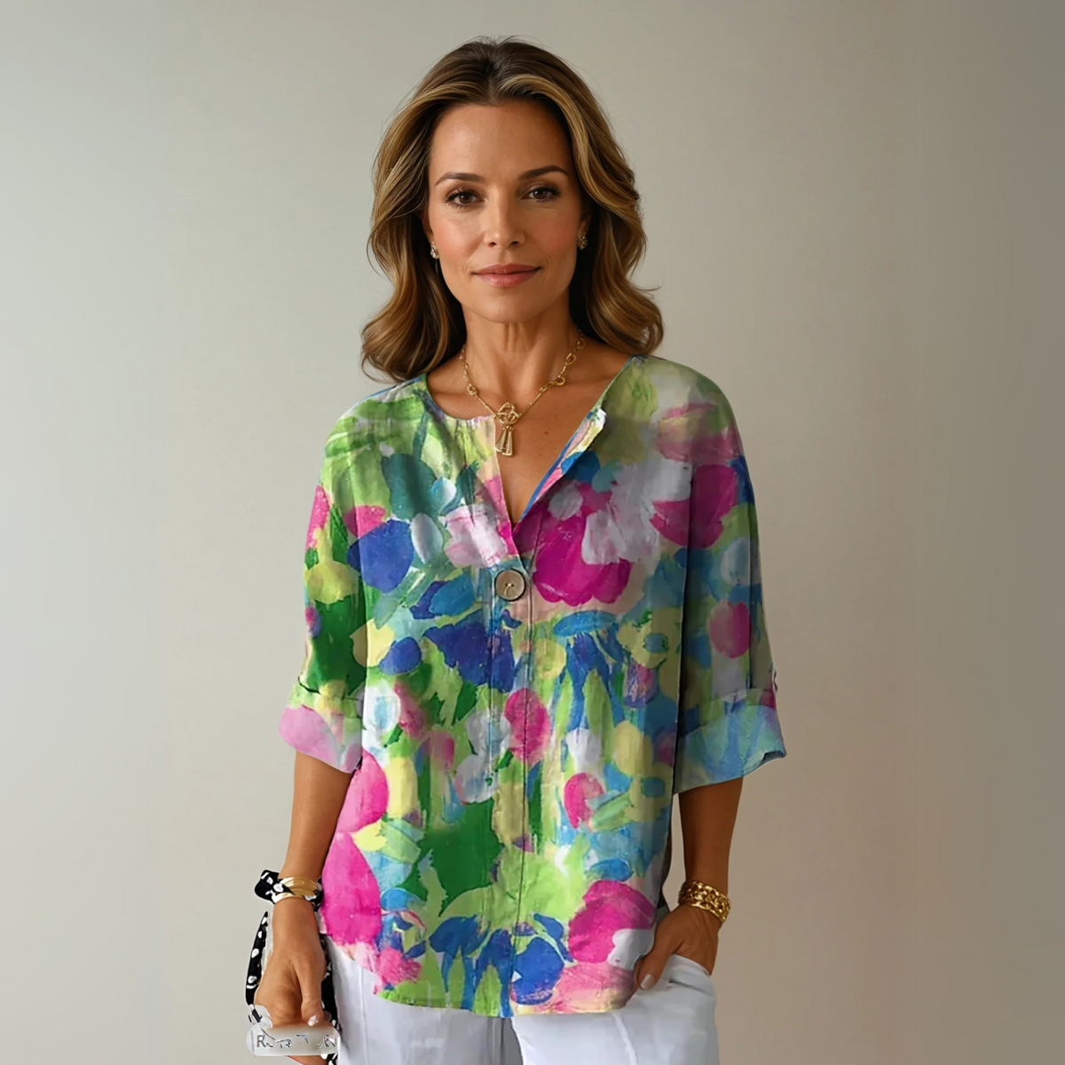 Women's Floral 3/4 Sleeve Blouse