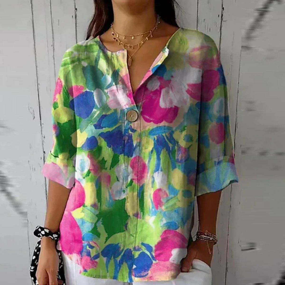 Women's Floral 3/4 Sleeve Blouse