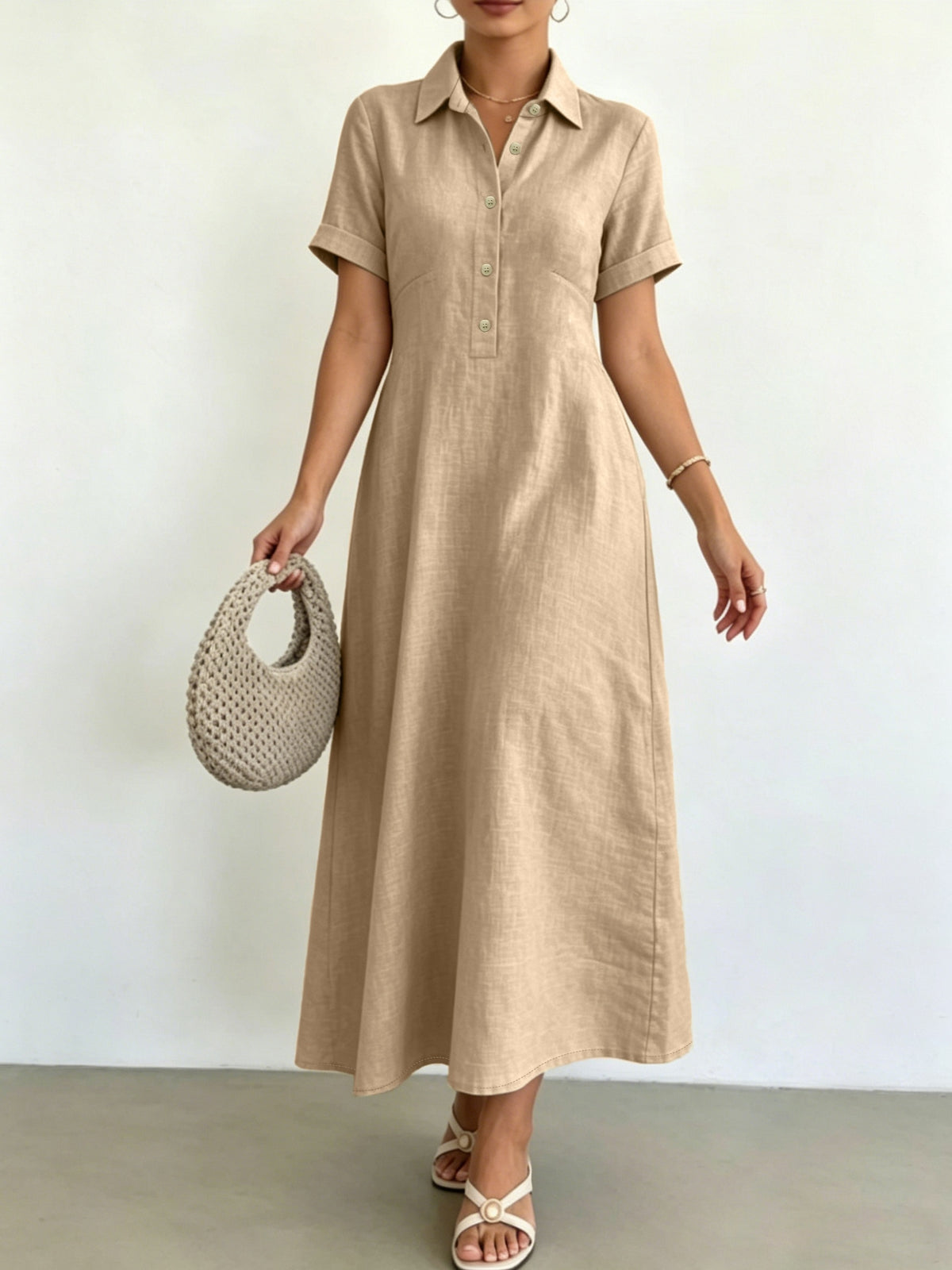 Elena | Collared A-Line Dress