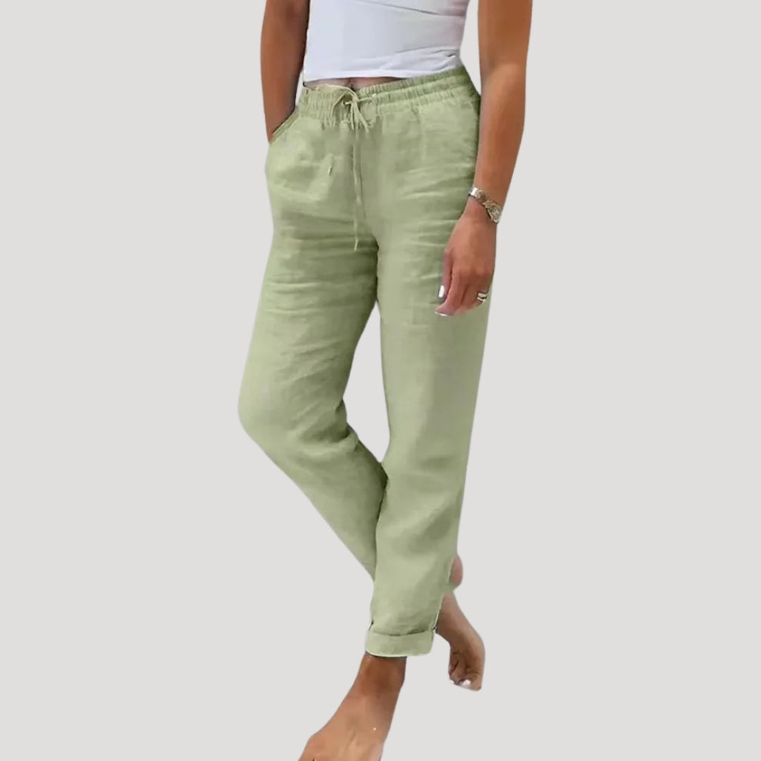 Women’s casual trousers summer drawstring lightweight