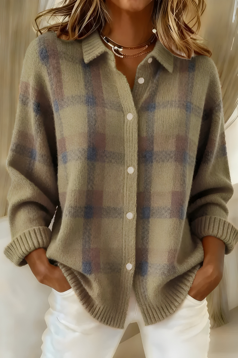 Camille | Checked Cardigan