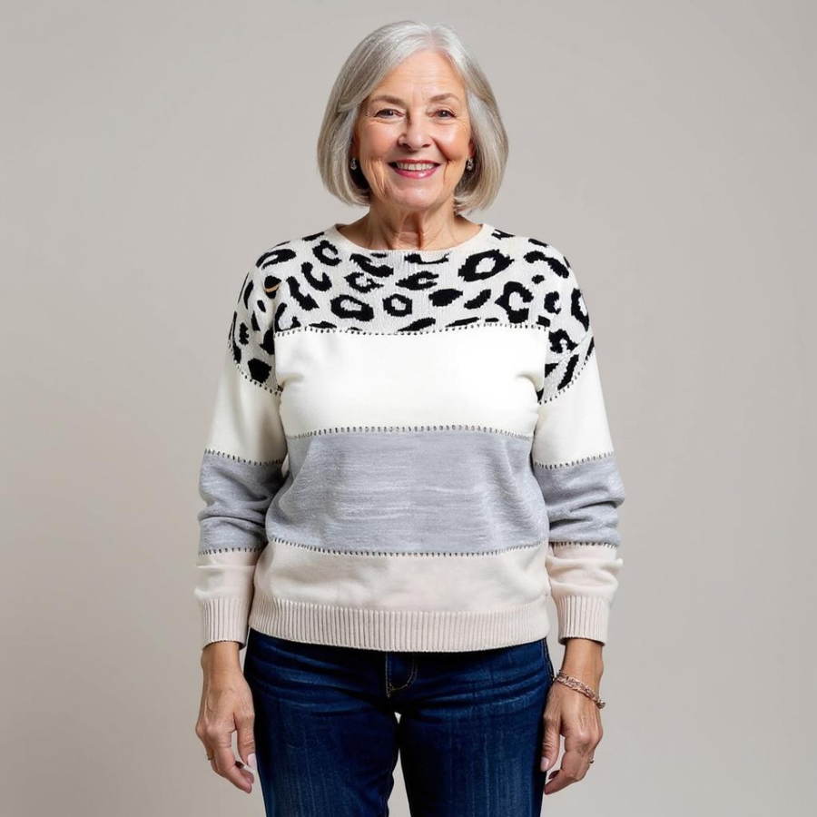 Pascalina Comfortable Leopard Jumper for Women