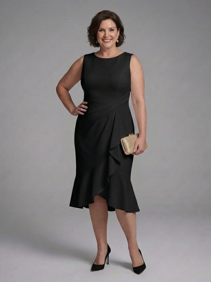 Cosima | Sleeveless Midi Dress with Wrap Detail