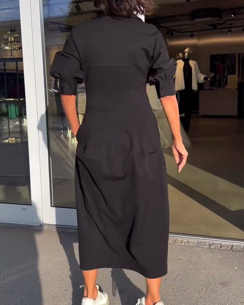 CATERINA | Midi Dress with Elegant Line and Maximum Comfort from Morning to Evening