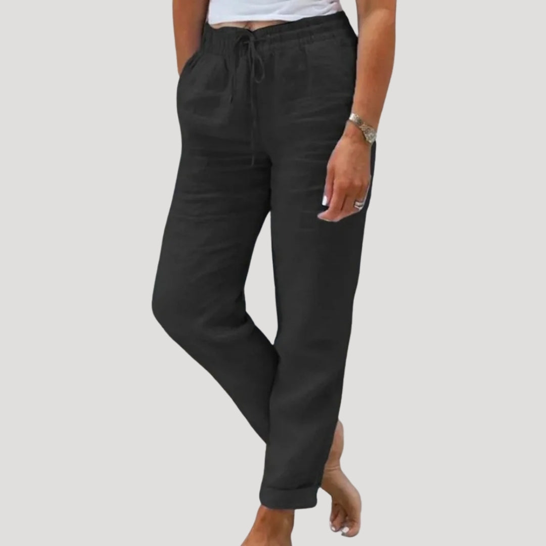 Women’s casual trousers summer drawstring lightweight